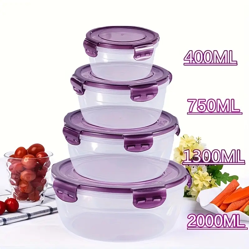 Food Storage Jars Plastic - 4 пластиковых контейнера для хранения продуктов,