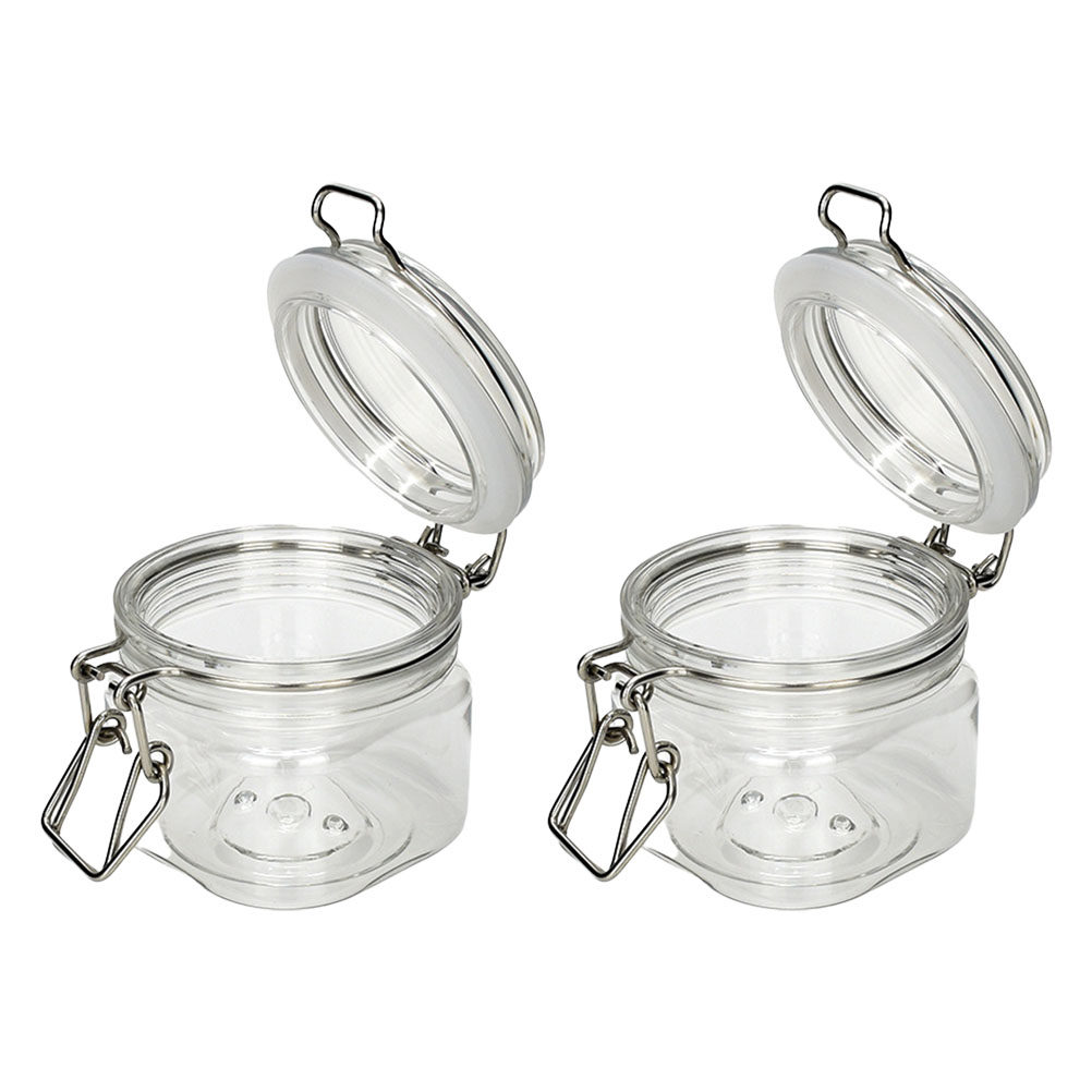 Food Storage Jars Plastic - 2 шт. герметичных прозрачных банки для