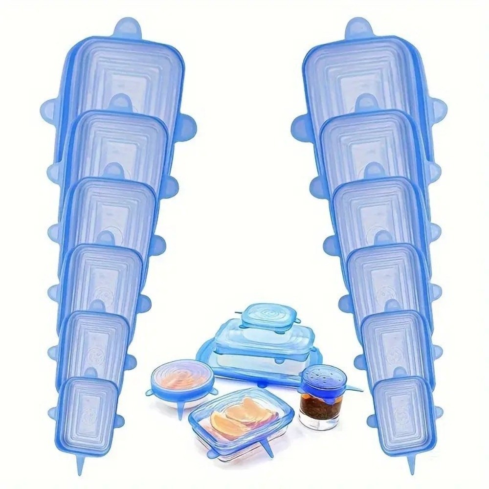 Silicone Stretch Lid - Набор из 6 новых многоразовых силиконовых