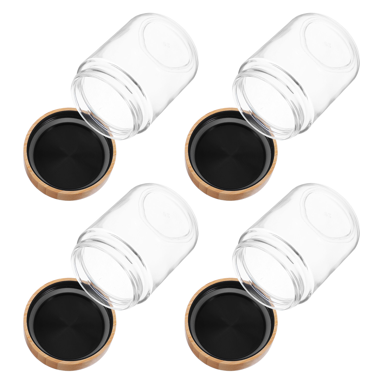 Food Storage Jars Plastic - 4 шт. стеклянных кухонных контейнера с
