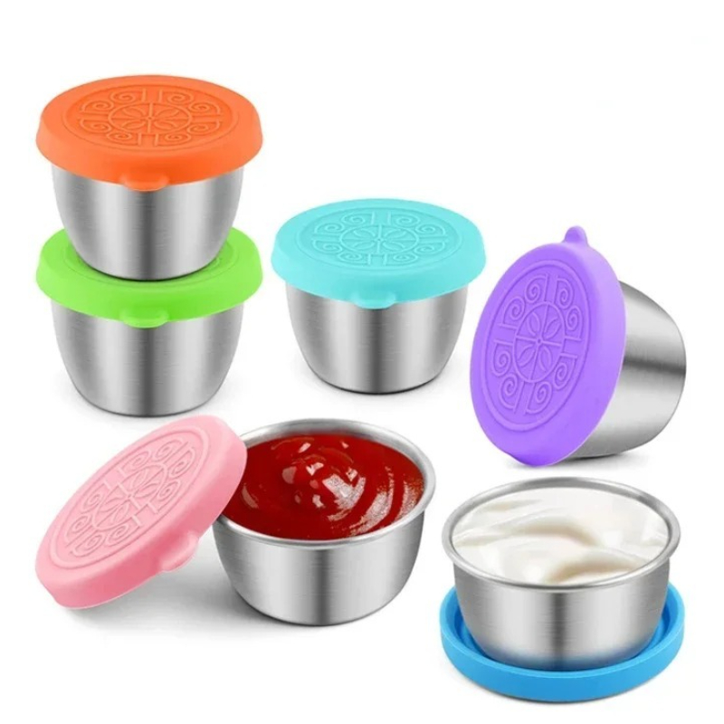 6 шт./компл., чашки для соуса  – обзор и цена Silicone Stretch Lid