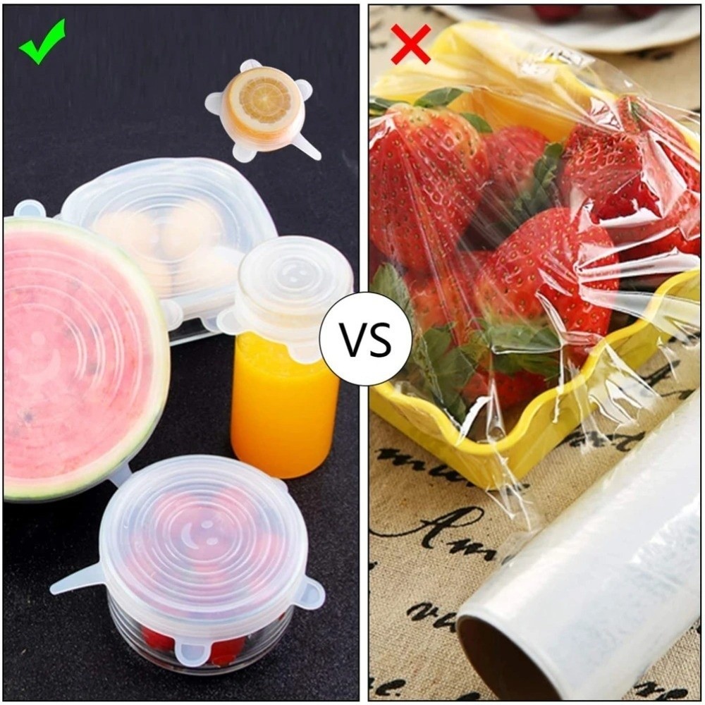6 шт. полезные многоразовые кр – обзор и цена Silicone Stretch Lid