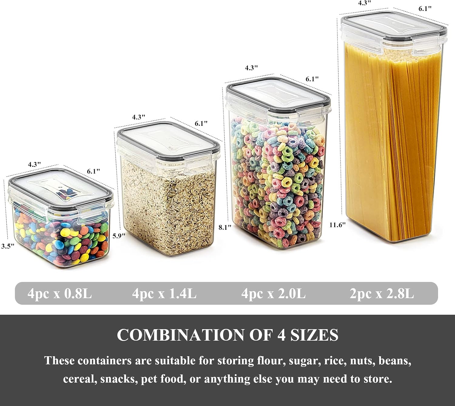 Герметичные контейнеры для хра – обзор и цена Food Storage Acrylic Containers