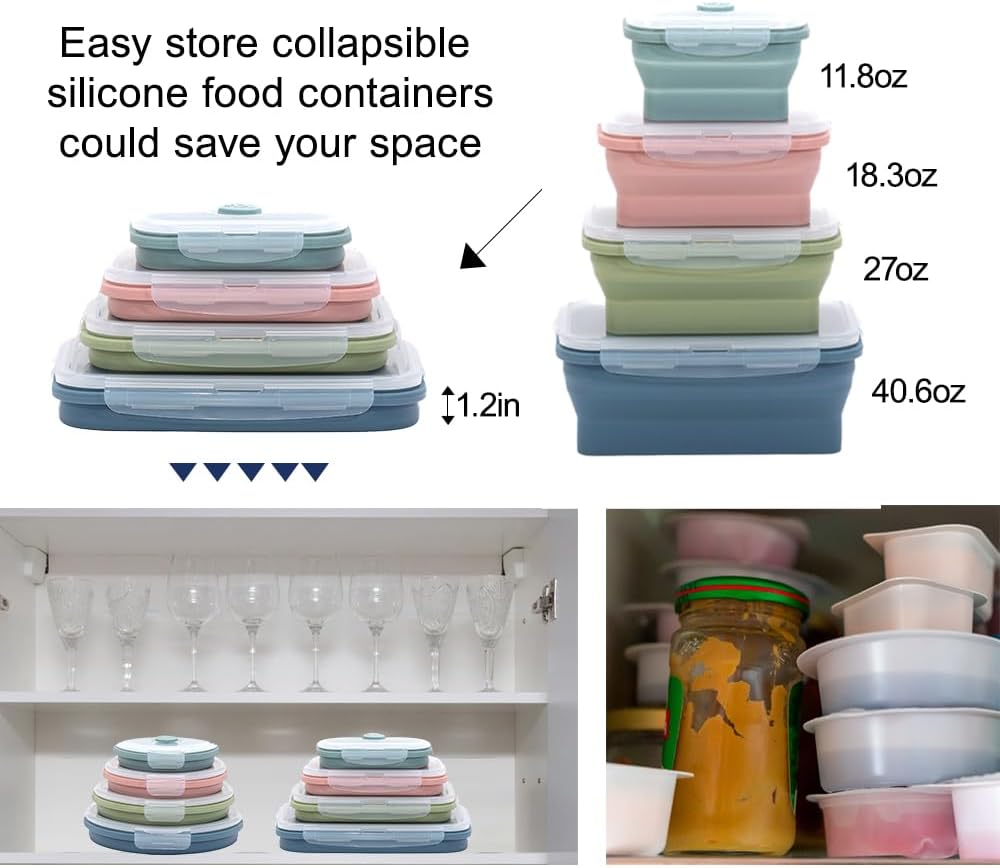Складной силиконовый контейнер – обзор и цена Food Storage Kits