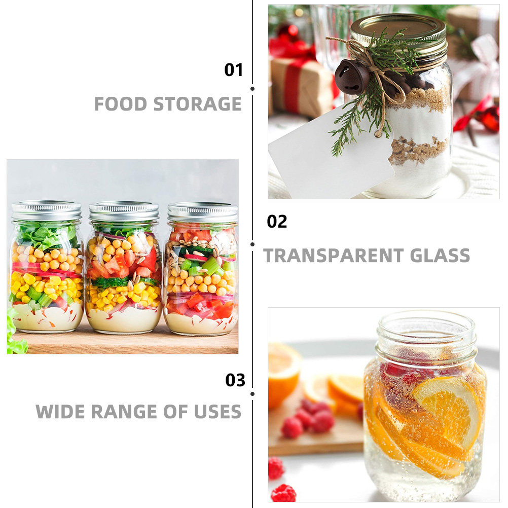 Набор из 6 прозрачных круглых  – обзор и цена Food Storage Jars Plastic