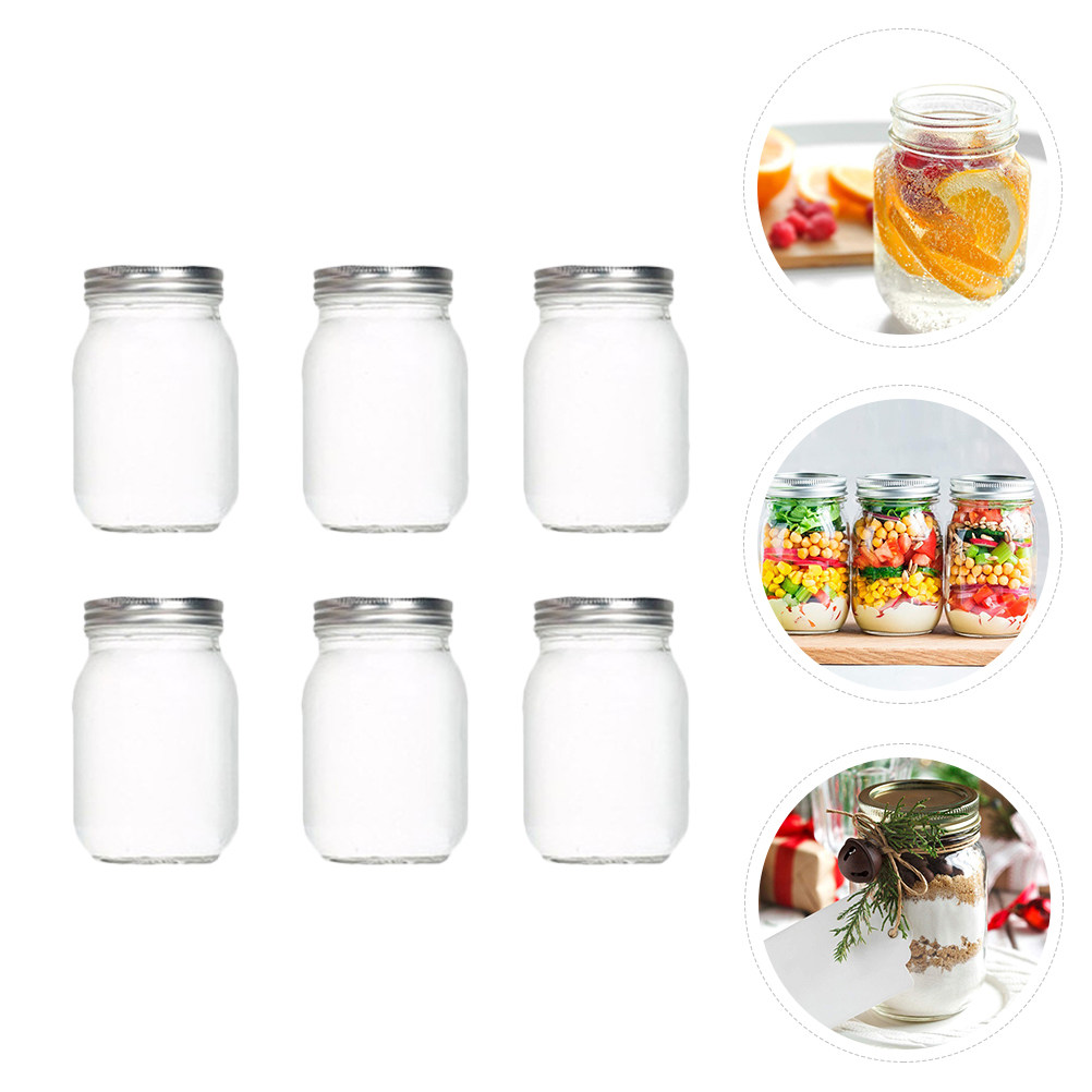 Набор из 6 прозрачных круглых  – обзор и цена Food Storage Jars Plastic