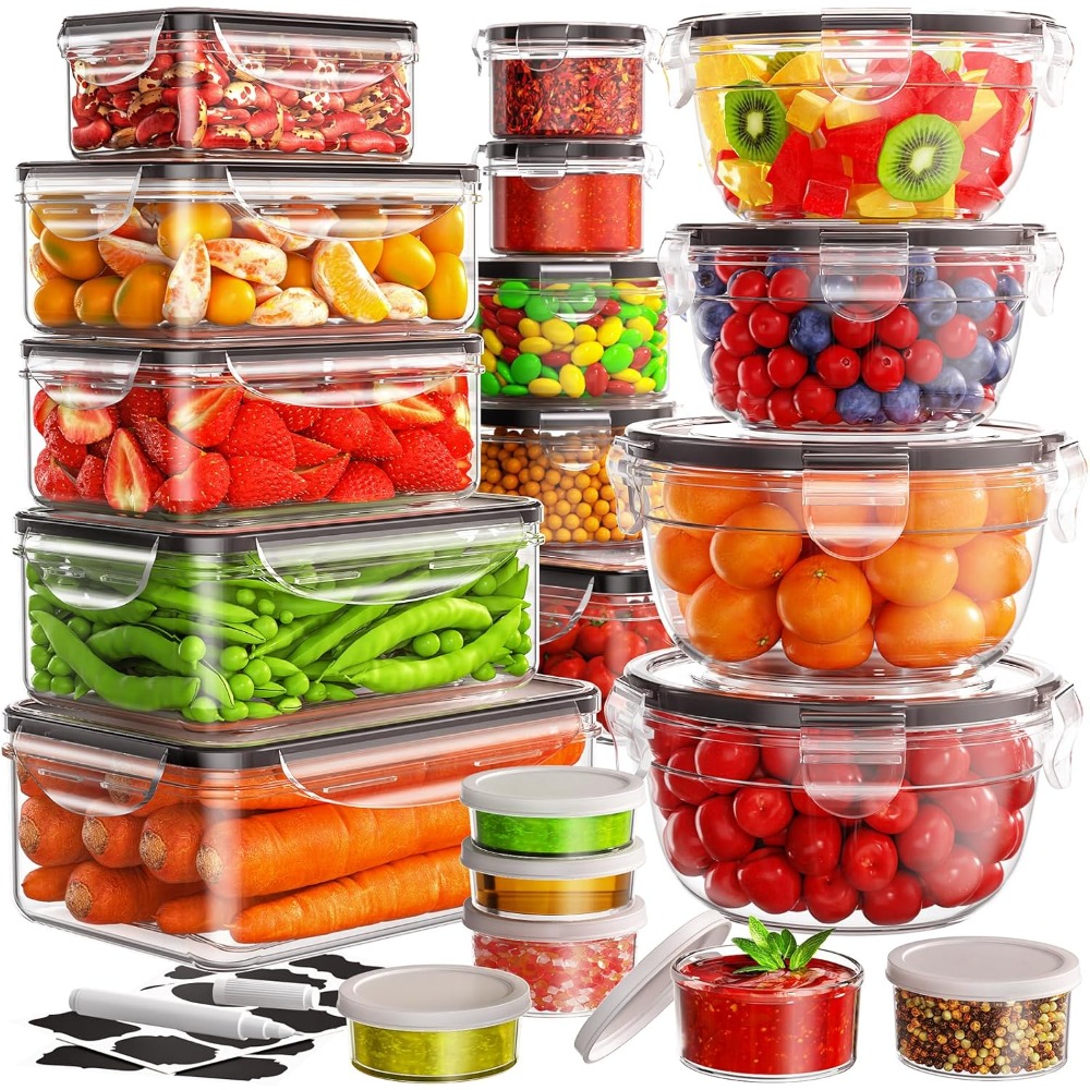 Набор из 40 контейнеров для хр – обзор и цена Food Storage Acrylic Containers