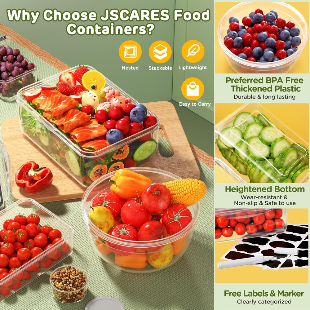Набор из 40 контейнеров для хр – обзор и цена Food Storage Acrylic Containers