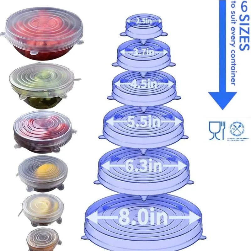 1/2 комплекта многоразовых сил – обзор и цена Silicone Stretch Lid