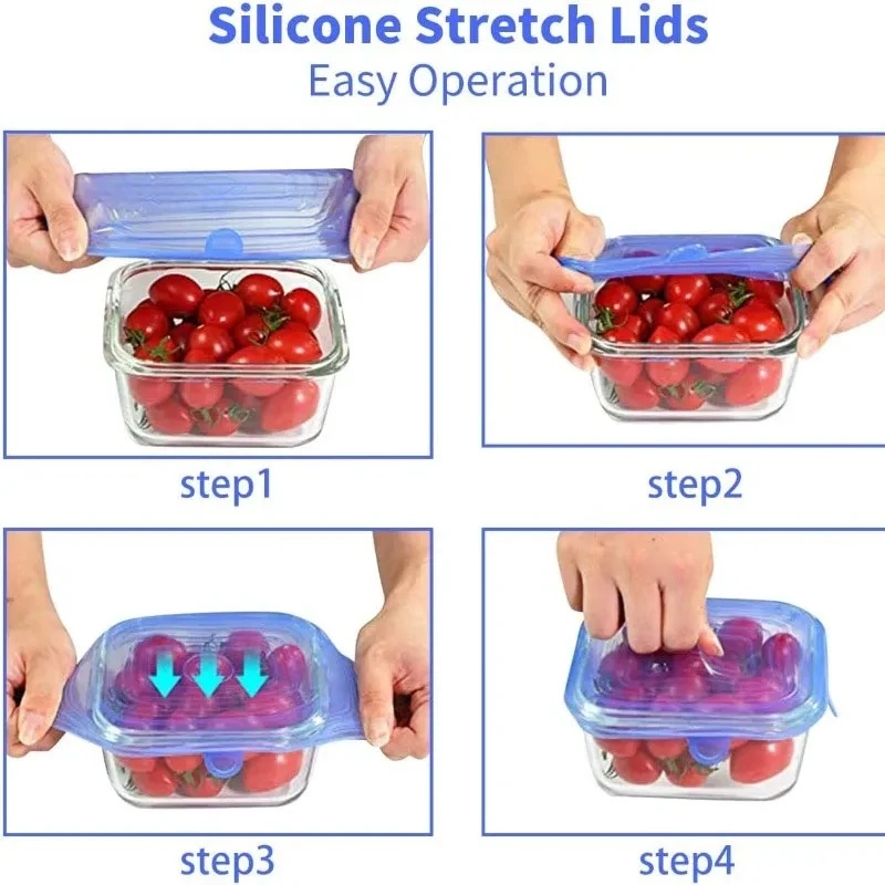 1/2 комплекта многоразовых сил – обзор и цена Silicone Stretch Lid