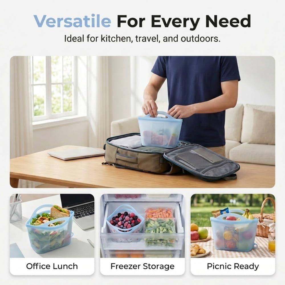 Многоразовые герметичные силик – обзор и цена Food Storage Ziploc