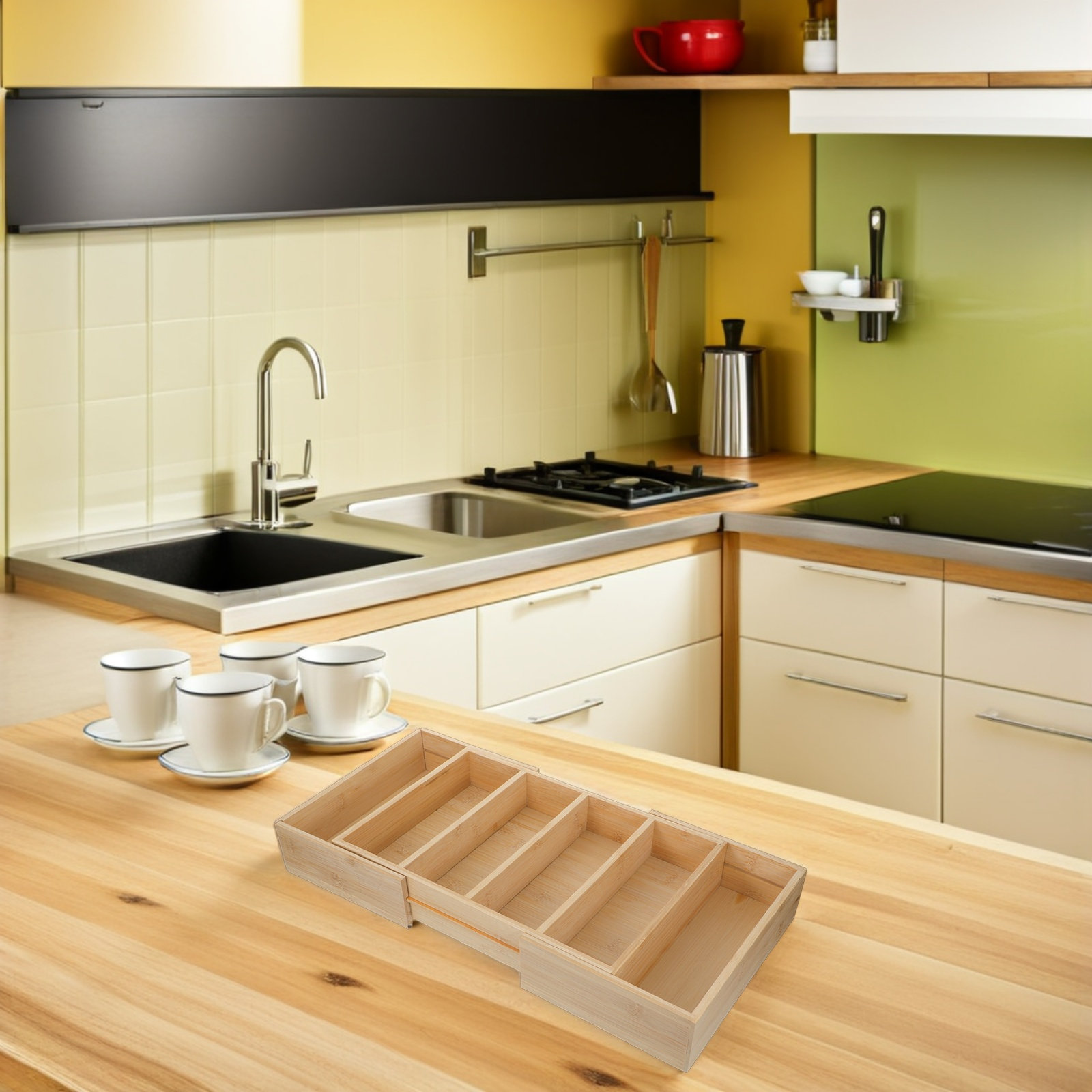 Бамбуковый расширяемый органай – обзор и цена Food Storage Drawers